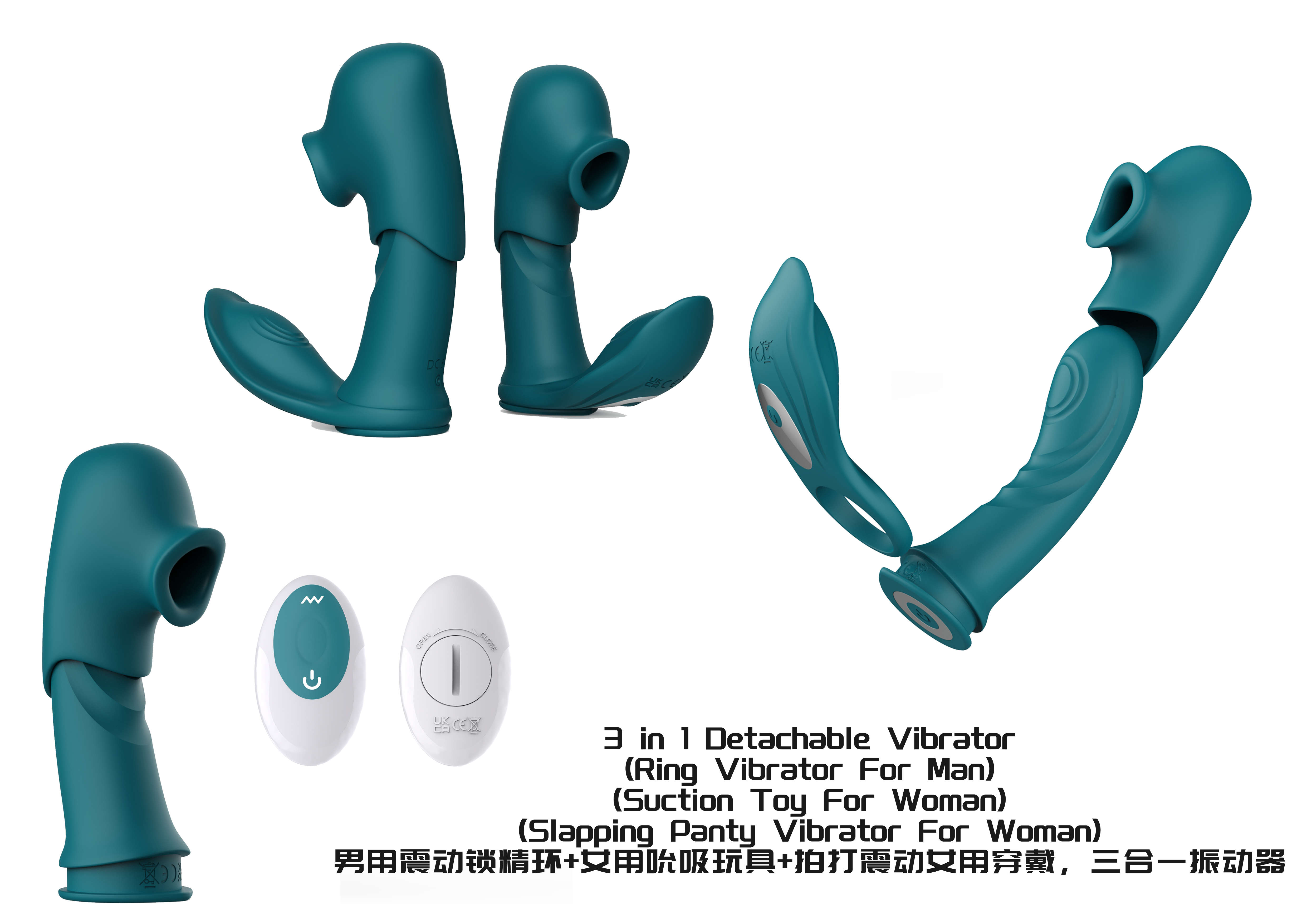 3 in 1 Detachable Slapping  Panty Vibrator